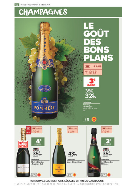 carrefour-market - Flyer Carrefour Market - La Foire Aux Vins pour la semaine prochaine du de jeudi 01/10/2026 au du dimanche 18/10/2026 - page: 58