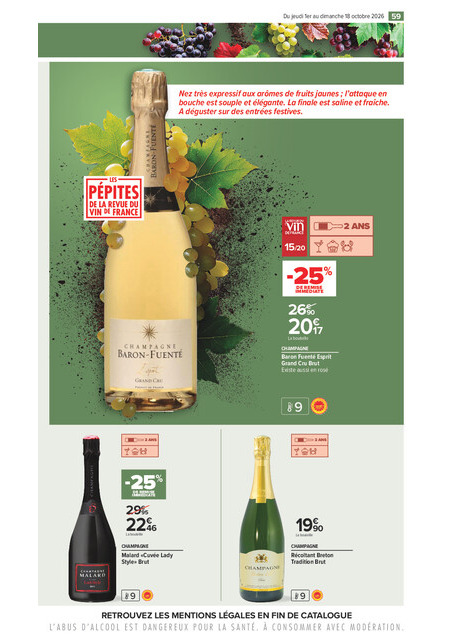 carrefour-market - Flyer Carrefour Market - La Foire Aux Vins pour la semaine prochaine du de jeudi 01/10/2026 au du dimanche 18/10/2026 - page: 59