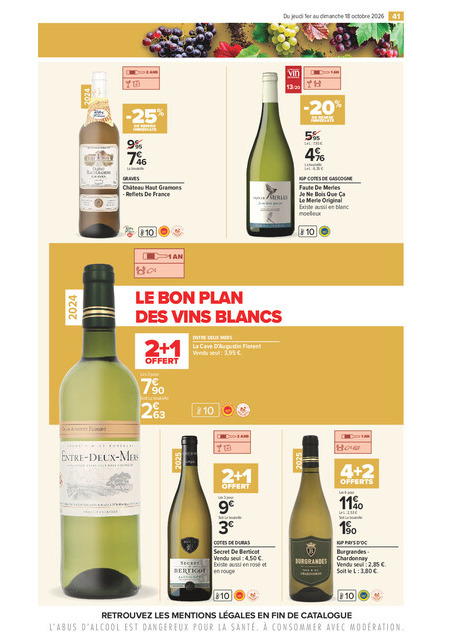 carrefour-market - Flyer Carrefour Market - La Foire Aux Vins pour la semaine prochaine du de jeudi 01/10/2026 au du dimanche 18/10/2026 - page: 41