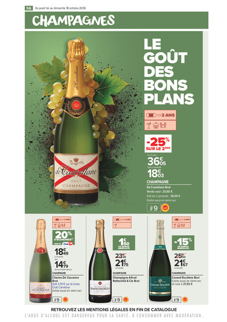 carrefour-market - Flyer Carrefour Market - La Foire Aux Vins pour la semaine prochaine du de jeudi 01/10/2026 au du dimanche 18/10/2026 - page: 56