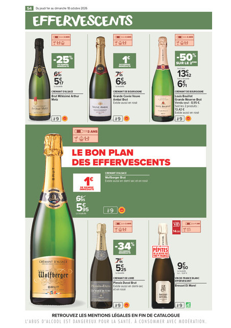 carrefour-market - Flyer Carrefour Market - La Foire Aux Vins pour la semaine prochaine du de jeudi 01/10/2026 au du dimanche 18/10/2026 - page: 54