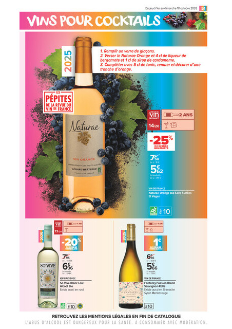carrefour-market - Flyer Carrefour Market - La Foire Aux Vins pour la semaine prochaine du de jeudi 01/10/2026 au du dimanche 18/10/2026 - page: 51