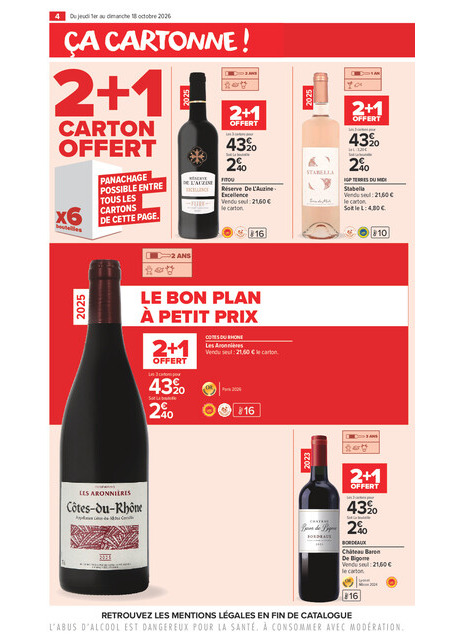 carrefour-market - Flyer Carrefour Market - La Foire Aux Vins pour la semaine prochaine du de jeudi 01/10/2026 au du dimanche 18/10/2026 - page: 4