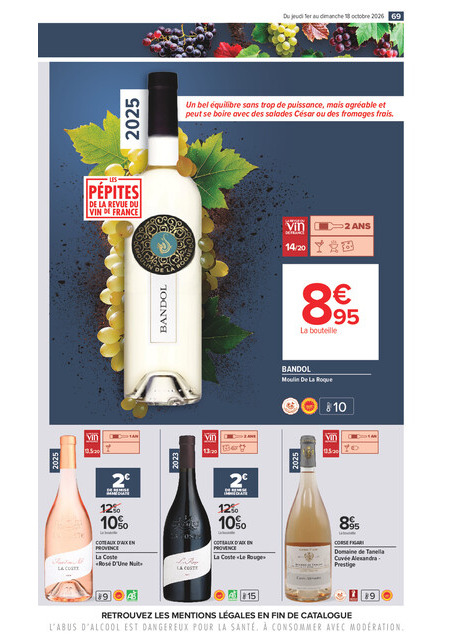 carrefour-market - Flyer Carrefour Market - La Foire Aux Vins pour la semaine prochaine du de jeudi 01/10/2026 au du dimanche 18/10/2026 - page: 69