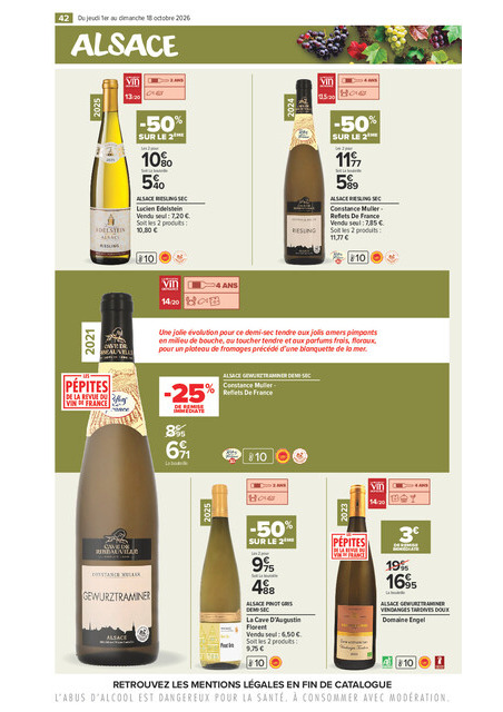 carrefour-market - Flyer Carrefour Market - La Foire Aux Vins pour la semaine prochaine du de jeudi 01/10/2026 au du dimanche 18/10/2026 - page: 42