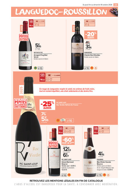carrefour-market - Flyer Carrefour Market - La Foire Aux Vins pour la semaine prochaine du de jeudi 01/10/2026 au du dimanche 18/10/2026 - page: 23