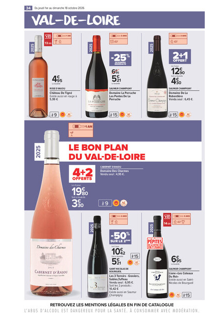carrefour-market - Flyer Carrefour Market - La Foire Aux Vins pour la semaine prochaine du de jeudi 01/10/2026 au du dimanche 18/10/2026 - page: 34