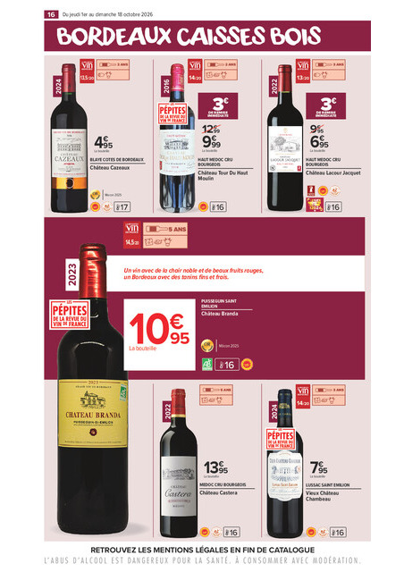carrefour-market - Flyer Carrefour Market - La Foire Aux Vins pour la semaine prochaine du de jeudi 01/10/2026 au du dimanche 18/10/2026 - page: 16