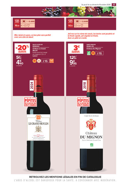 carrefour-market - Flyer Carrefour Market - La Foire Aux Vins pour la semaine prochaine du de jeudi 01/10/2026 au du dimanche 18/10/2026 - page: 17