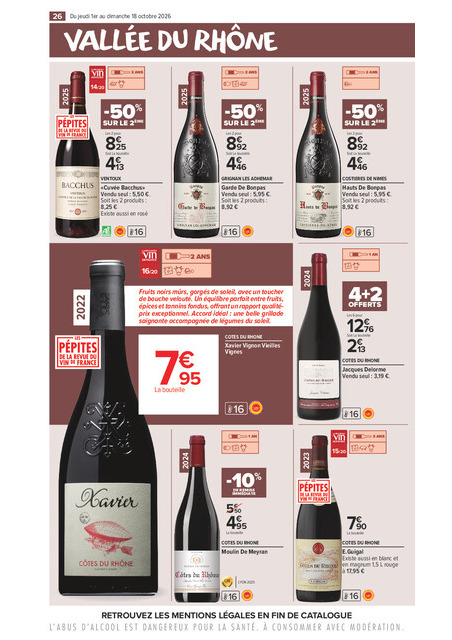 carrefour-market - Flyer Carrefour Market - La Foire Aux Vins pour la semaine prochaine du de jeudi 01/10/2026 au du dimanche 18/10/2026 - page: 26