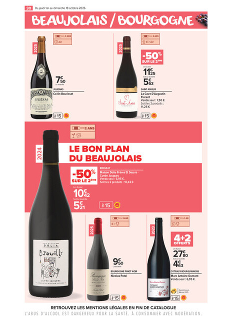 carrefour-market - Flyer Carrefour Market - La Foire Aux Vins pour la semaine prochaine du de jeudi 01/10/2026 au du dimanche 18/10/2026 - page: 30