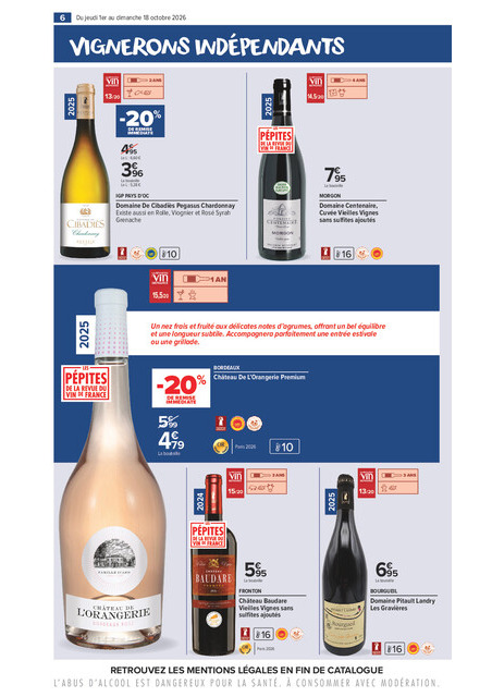carrefour-market - Flyer Carrefour Market - La Foire Aux Vins pour la semaine prochaine du de jeudi 01/10/2026 au du dimanche 18/10/2026 - page: 6