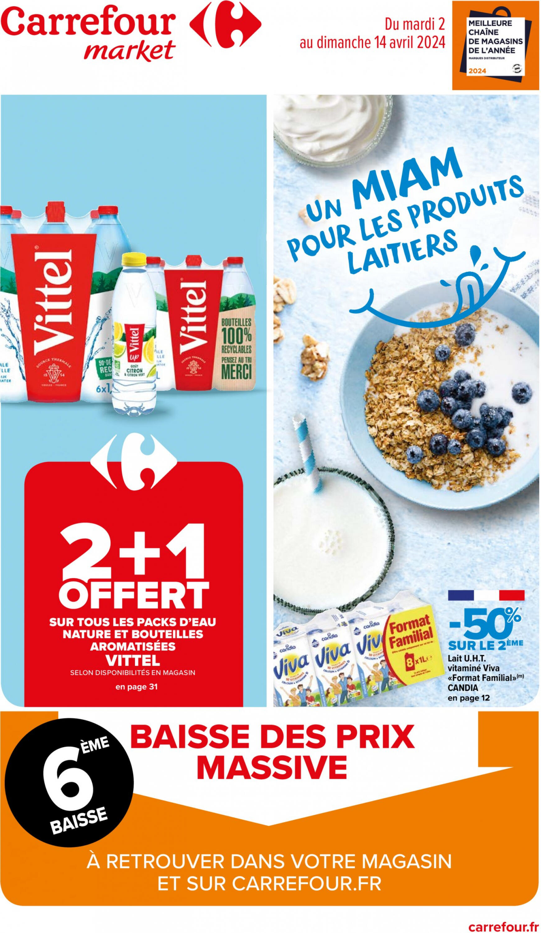 carrefour-market - Carrefour Market - Un MIAM pour les produits laitiers valable à partir de 02.04.2024 - page: 1