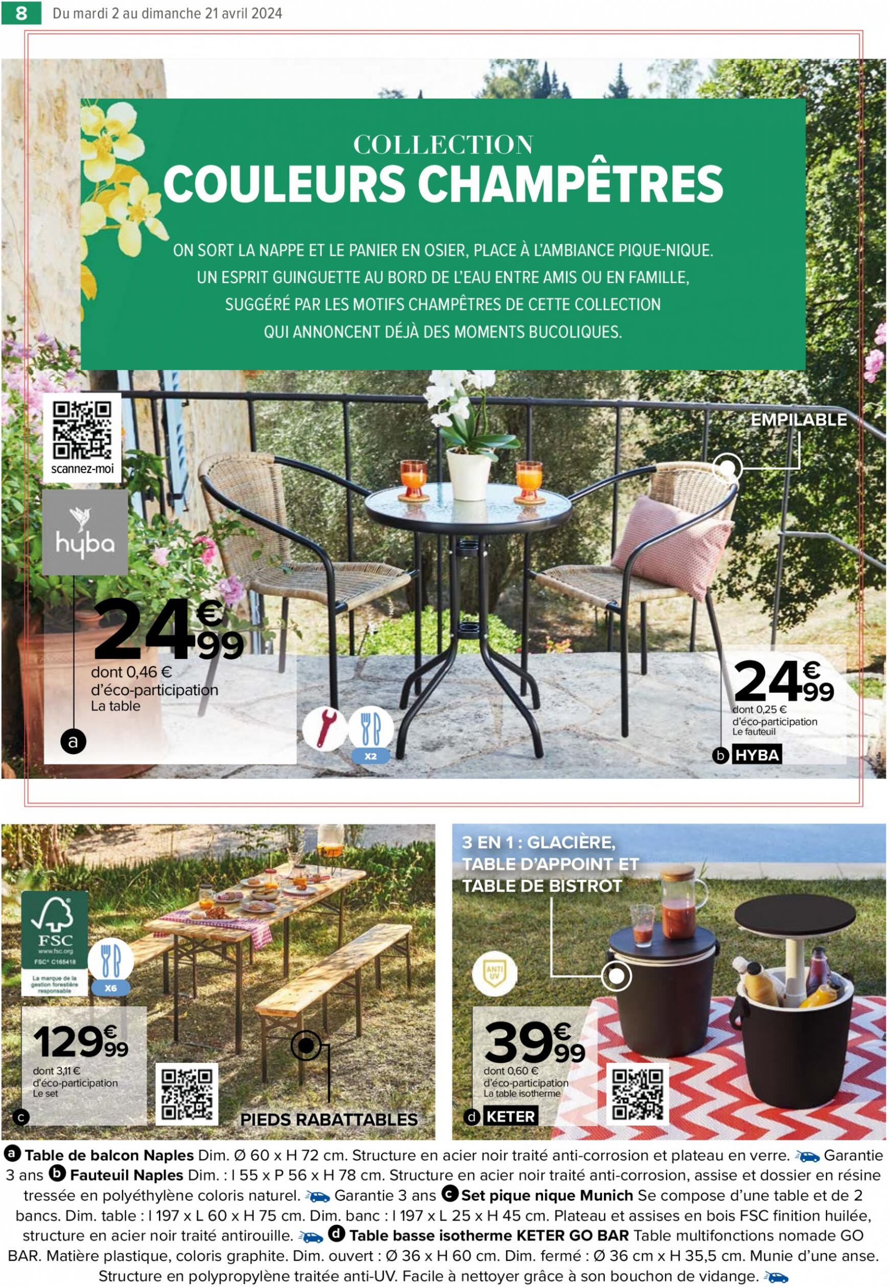 carrefour-market - Carrefour Market - Mobilier de jardin. De l'inspiration à la décoration. valable à partir de 02.04.2024 - page: 8