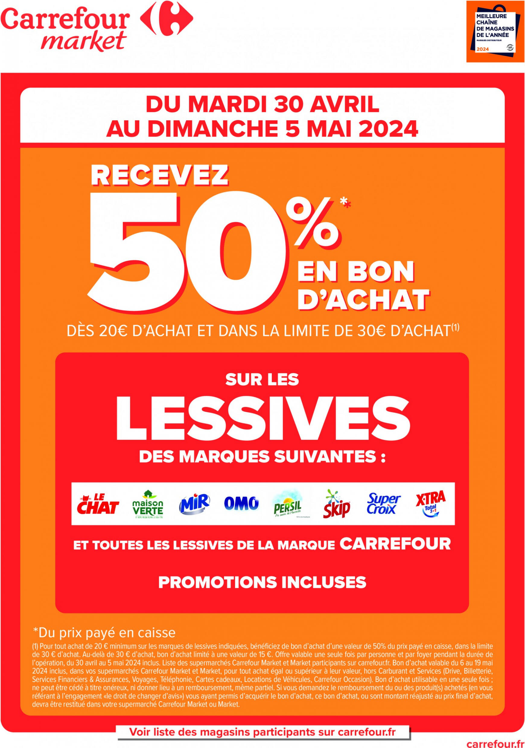 carrefour-market - Prospectus Carrefour Market - Opération bon d'achat actuel 30.04. - 05.05.