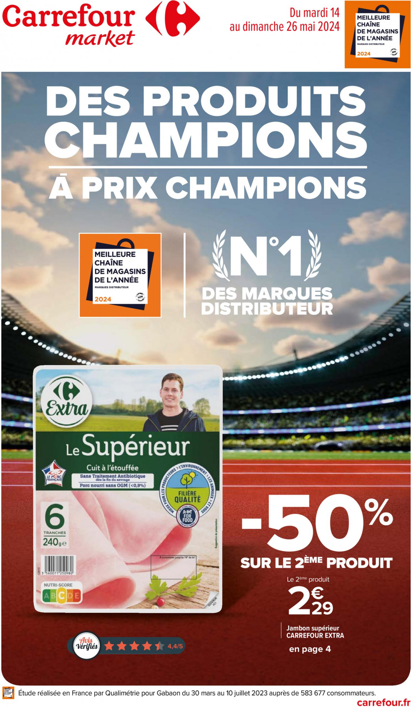 carrefour-market - Prospectus Carrefour Market - Des produits champions à prix champions actuel 14.05. - 26.05. - page: 1