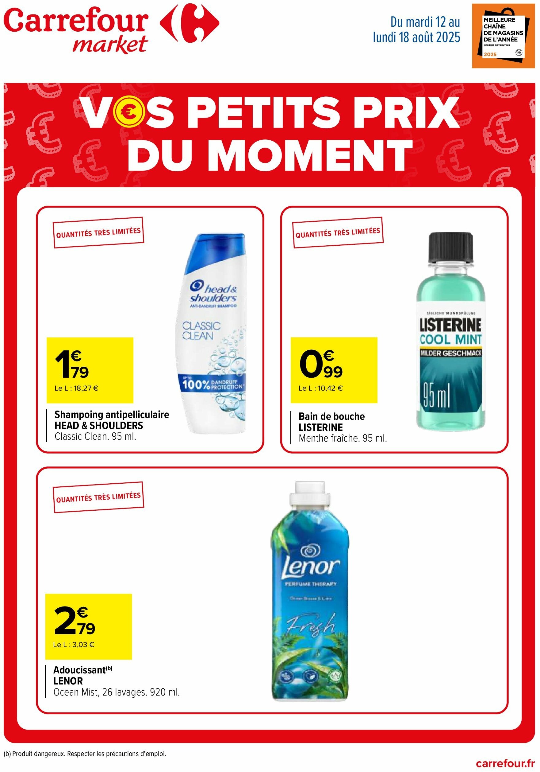 carrefour-market - Catalogue Carrefour Market - Vos Petits Prix du Moment valable du 12/08 au 18/08