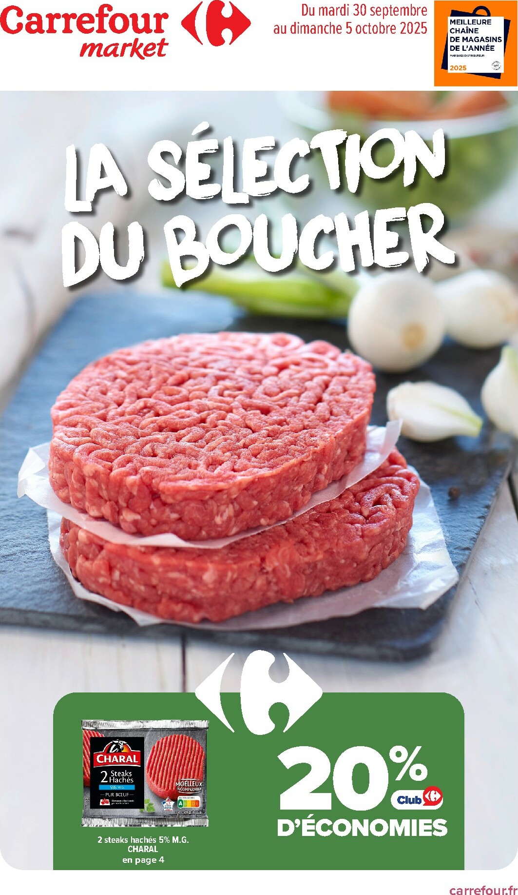 carrefour-market - Catalogue Carrefour Market - La Sélection Du Boucher valable du 30/09 au 05/10 - page: 1