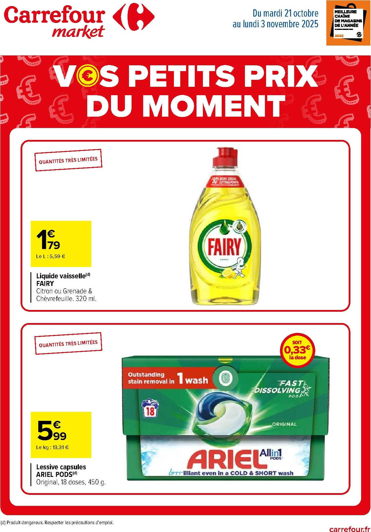 carrefour-market - Catalogue Carrefour Market - Vos Petits Prix du Moment valable du 21/10 au 03/11