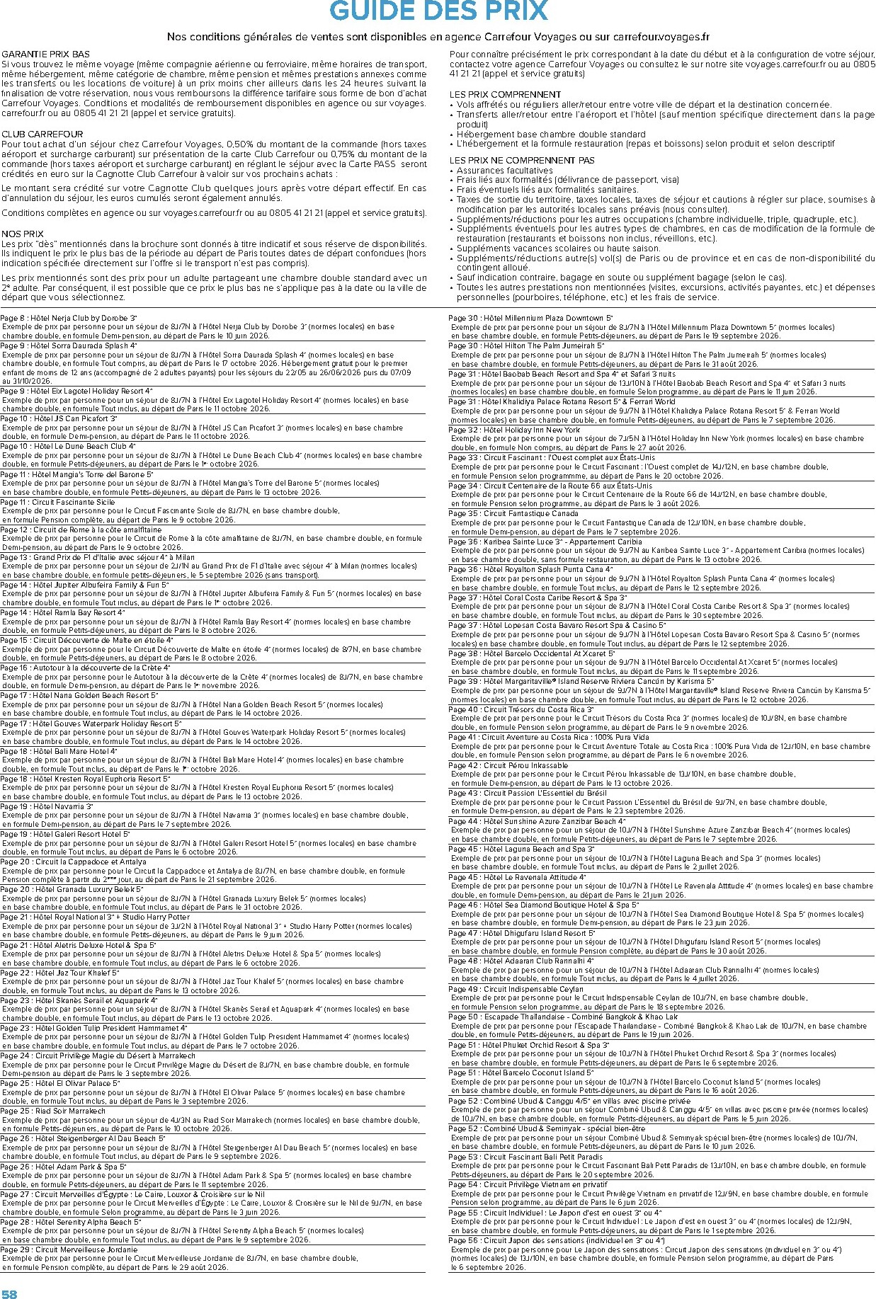 carrefour-market - Catalogue Carrefour Market - Voyages valable du 22/01/2026 au 31/12/2026 - page: 58