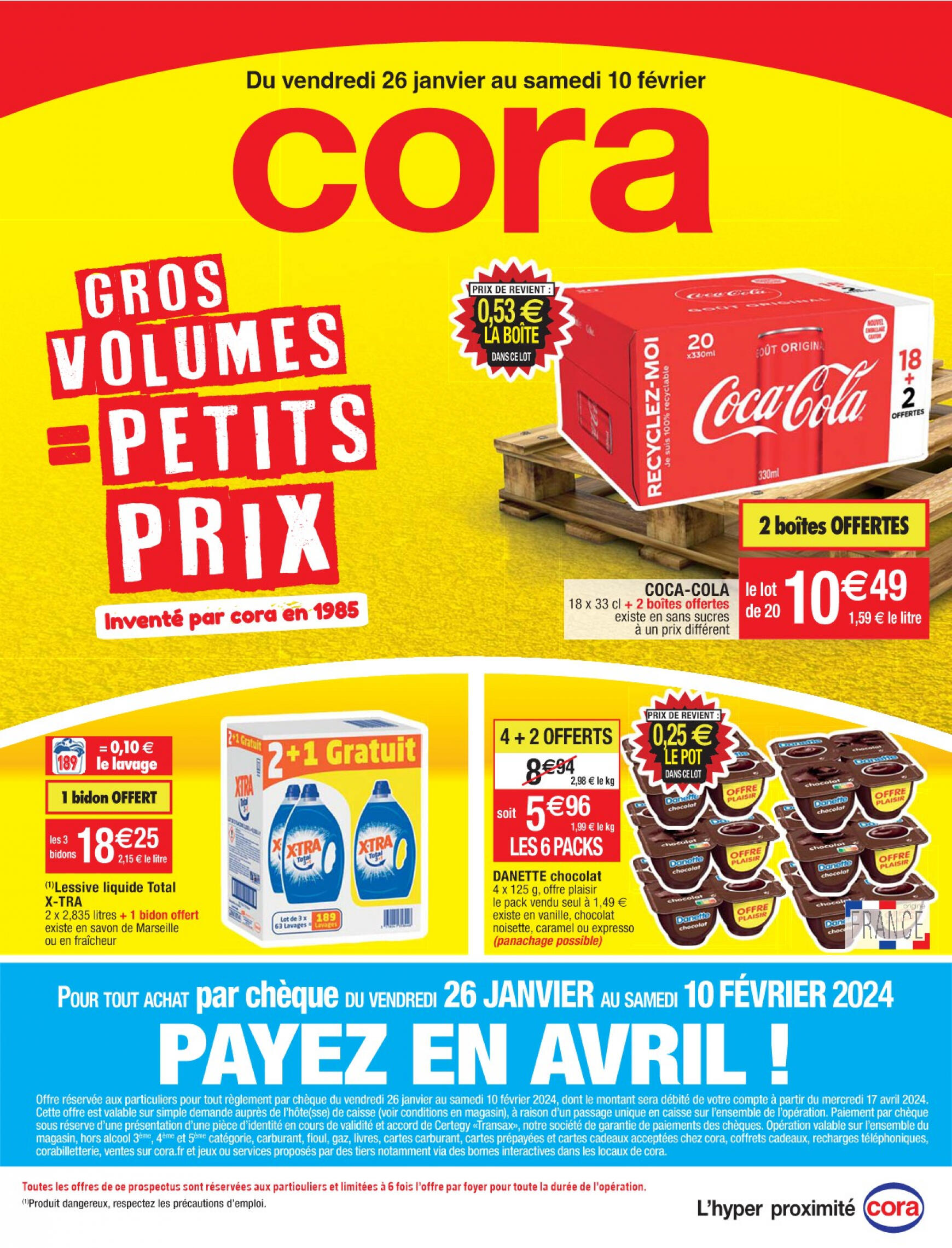 cora - Cora - Gros volumes = petits prix valable à partir de 26.01.2024 - page: 1