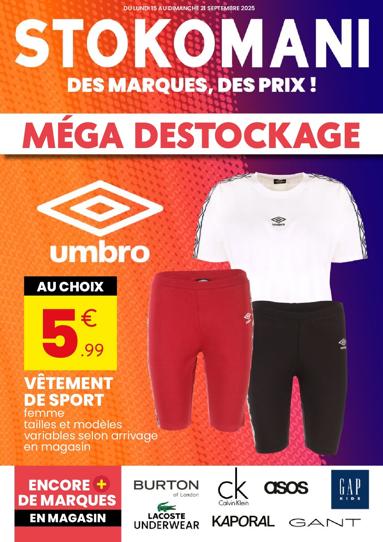 stokomani - Catalogue Stokomani - Méga Destockage valable du 15/09 au 21/09