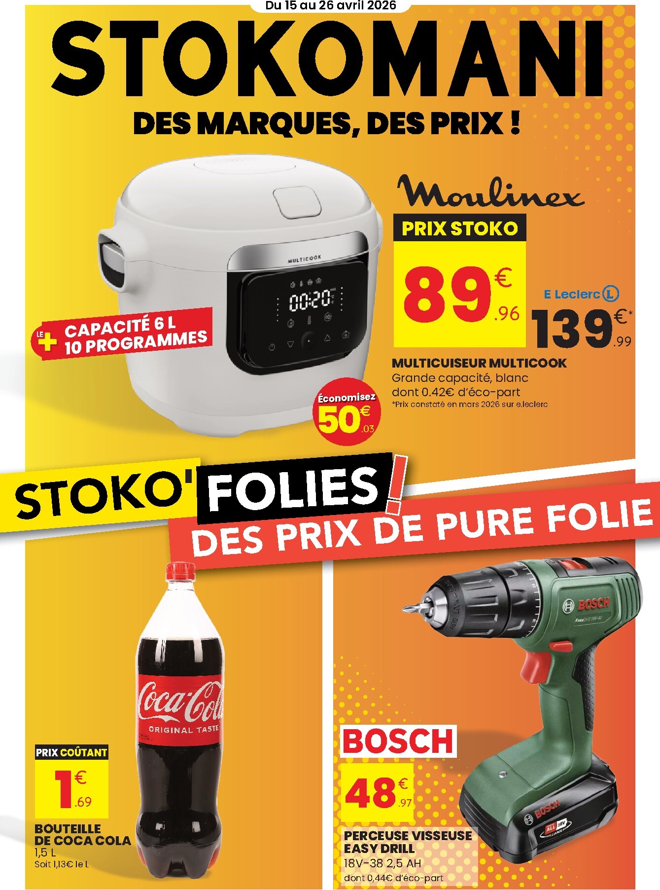 stokomani - Prospectus Stokomani valide du du mercredi 15/04/2026 au du dimanche 26/04/2026