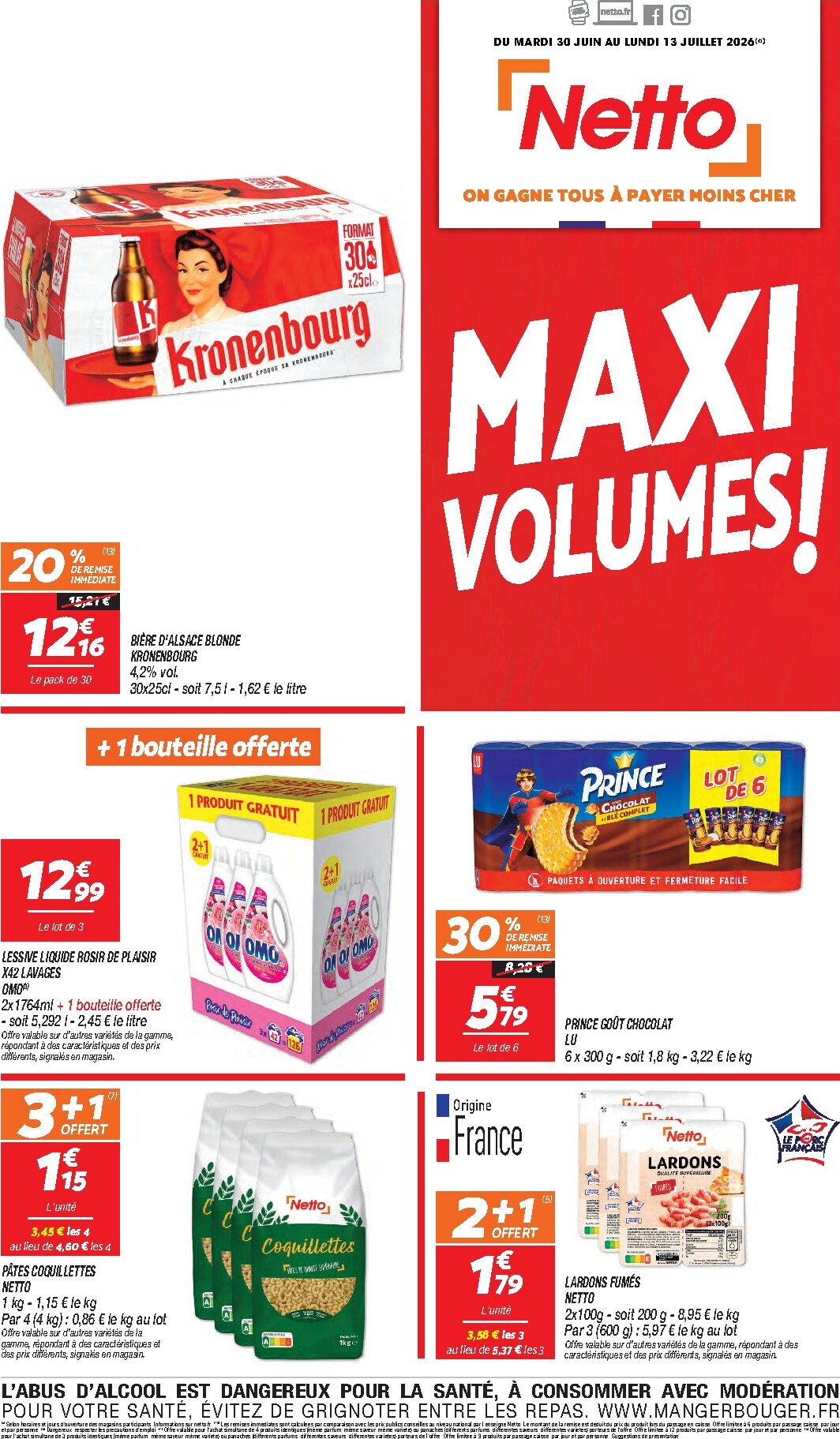 netto - Flyer Netto pour la semaine prochaine du du mardi 30/06/2026 au du lundi 13/07/2026 - page: 1