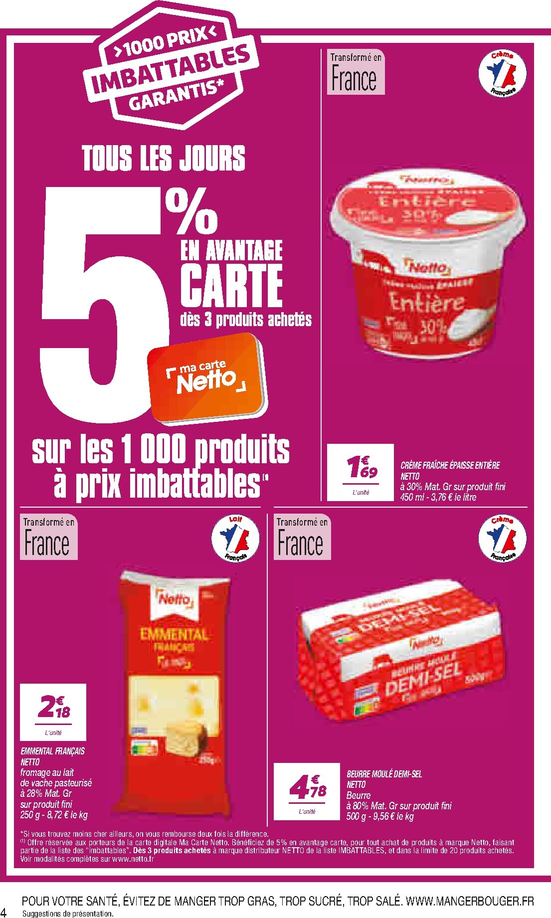 netto - Current Netto - Le Rayon Frais à Prix Bas leaflet valid from du mardi 11/08/2026 to du lundi 17/08/2026 - page: 4