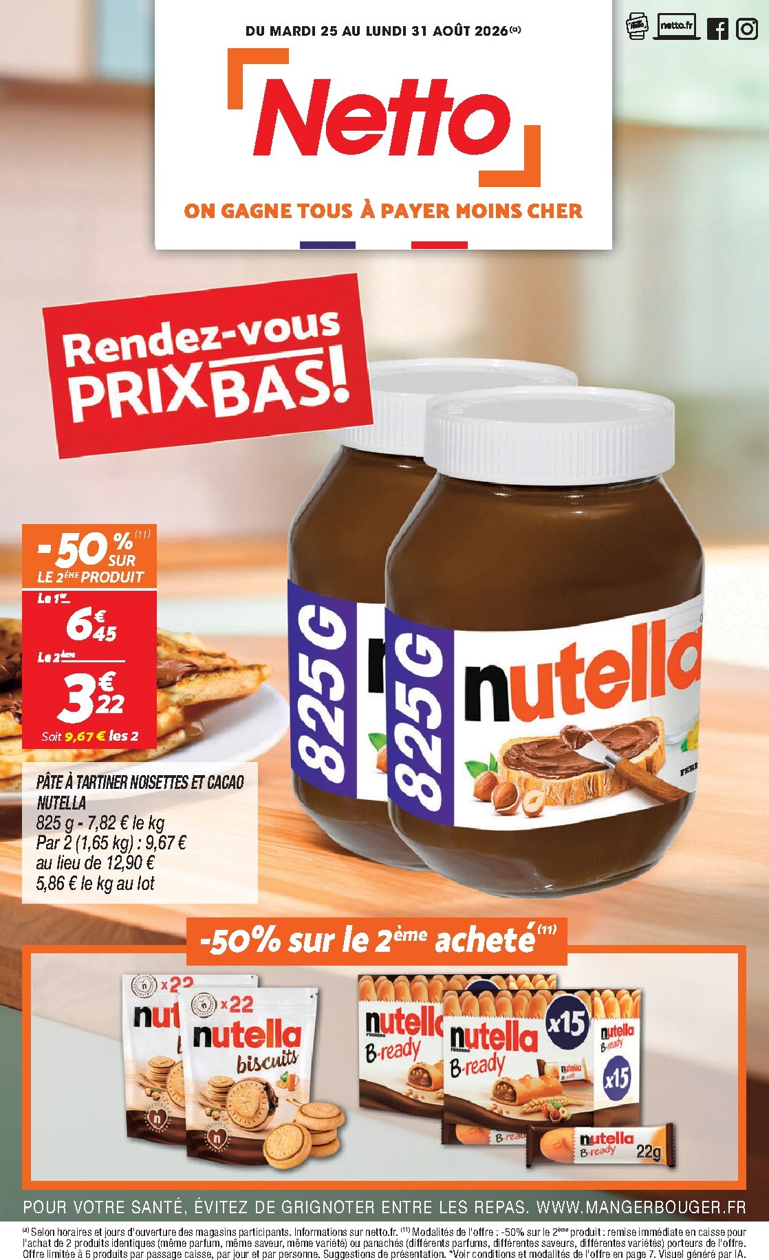 netto - Flyer Netto pour la semaine prochaine du du mardi 25/08/2026 au du lundi 31/08/2026