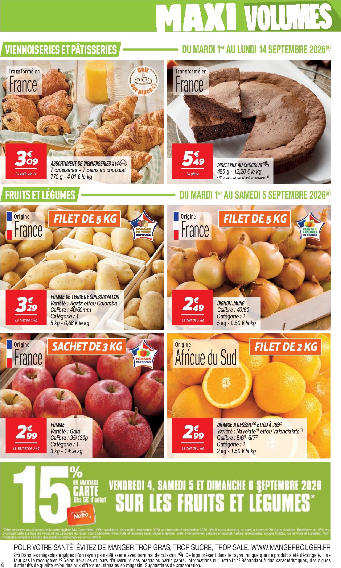 netto - Flyer Netto pour la semaine prochaine du du mardi 01/09/2026 au du lundi 14/09/2026 - page: 4