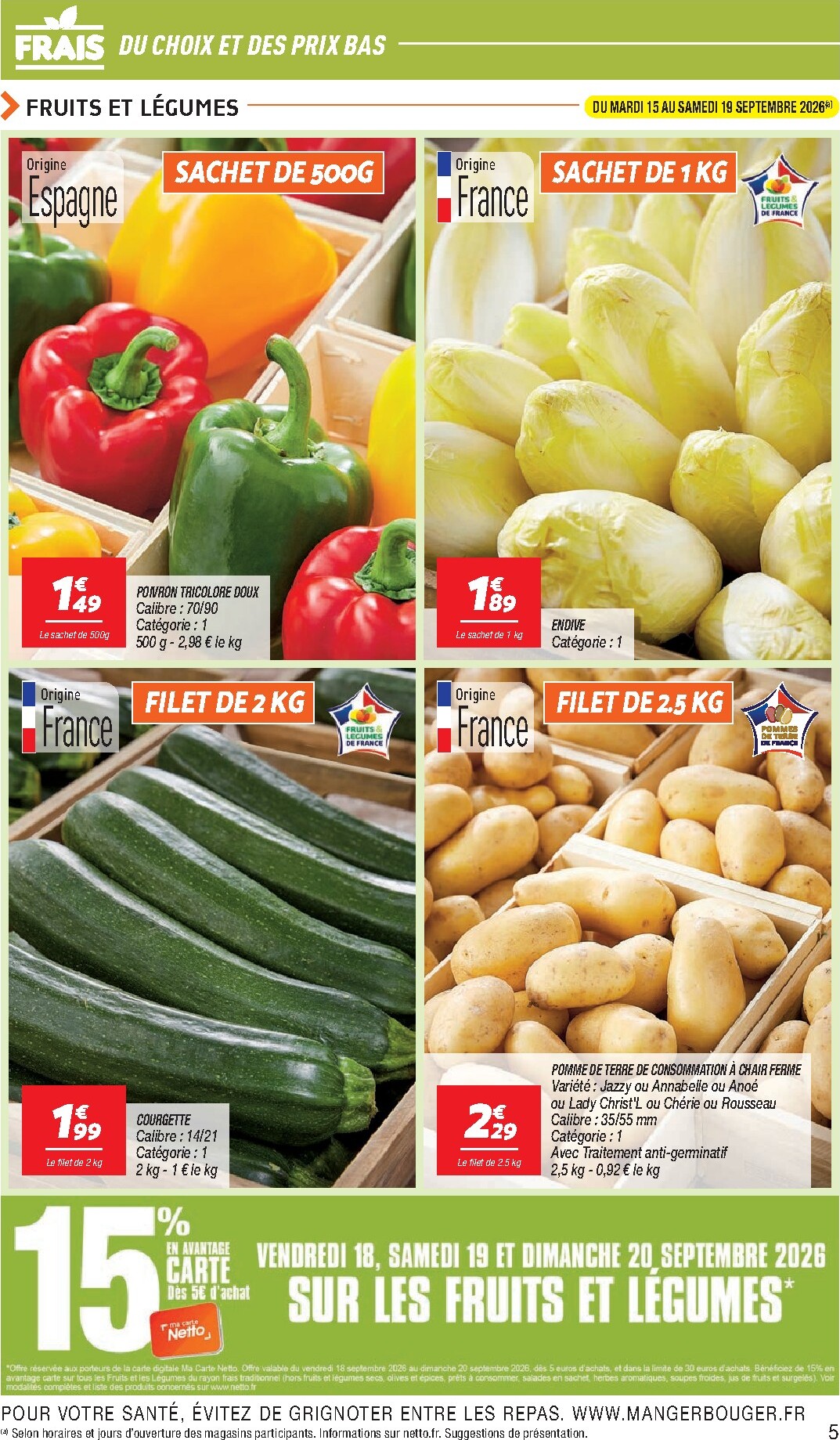 netto - Flyer Netto pour la semaine prochaine du du mardi 15/09/2026 au du lundi 21/09/2026 - page: 5