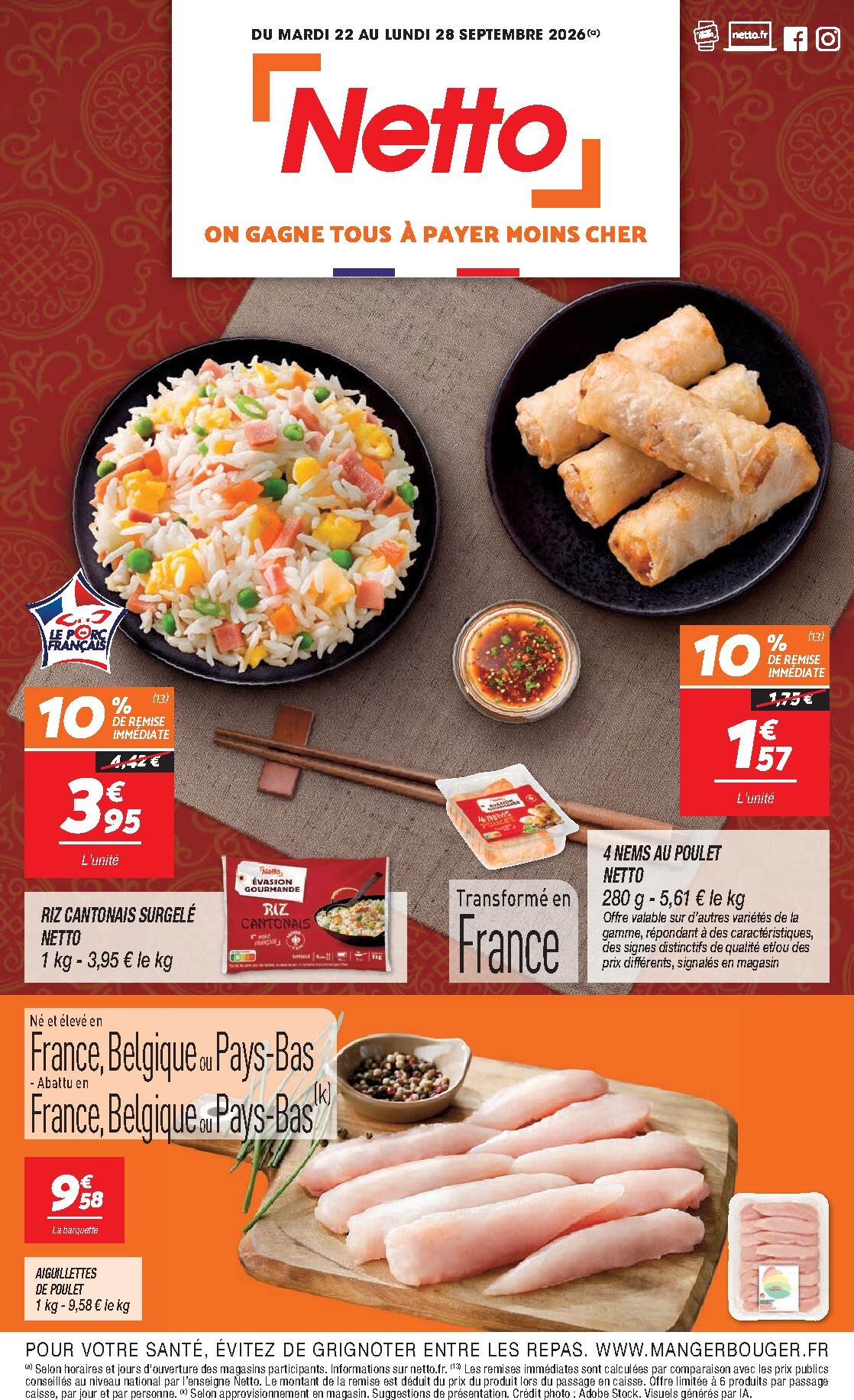 netto - Flyer Netto pour la semaine prochaine du du mardi 22/09/2026 au du lundi 28/09/2026