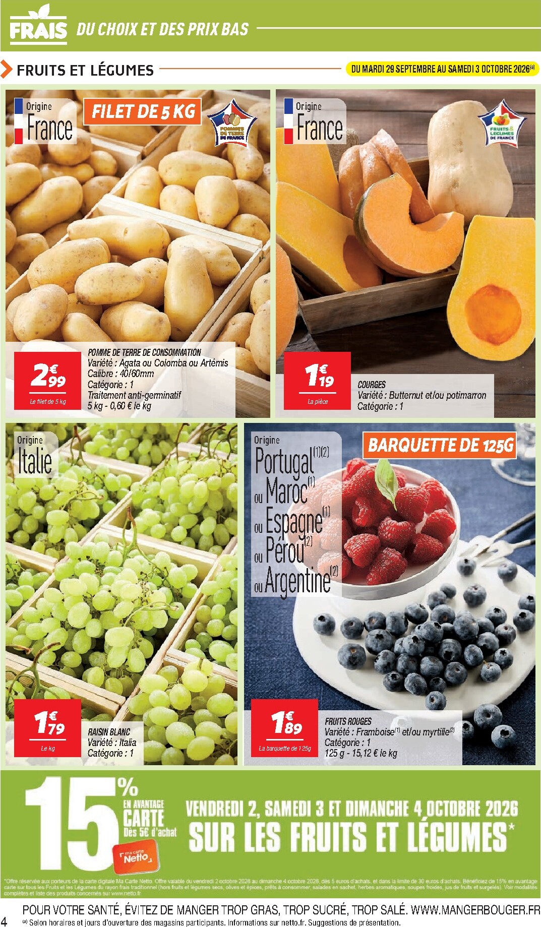 netto - Flyer Netto pour la semaine prochaine du du mardi 29/09/2026 au du lundi 05/10/2026 - page: 4