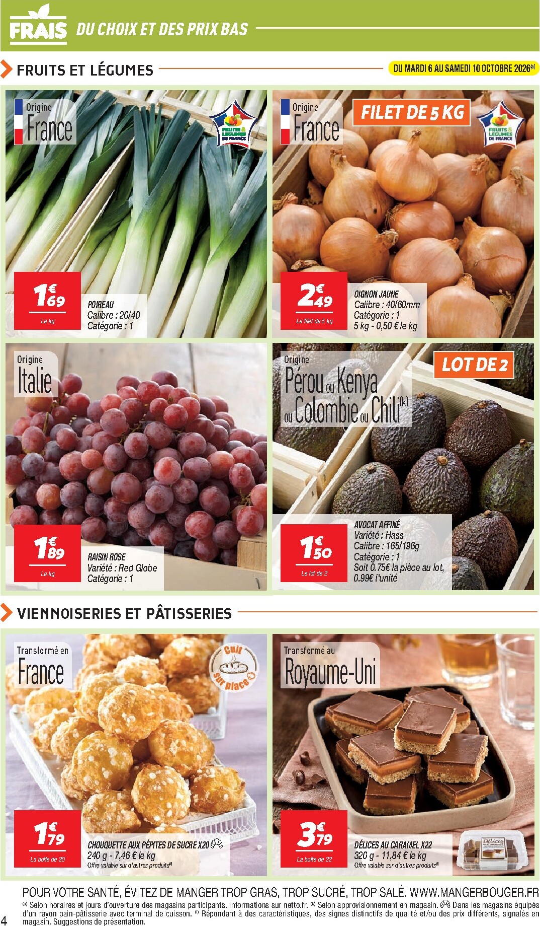netto - Flyer Netto pour la semaine prochaine du du mardi 06/10/2026 au du lundi 12/10/2026 - page: 4