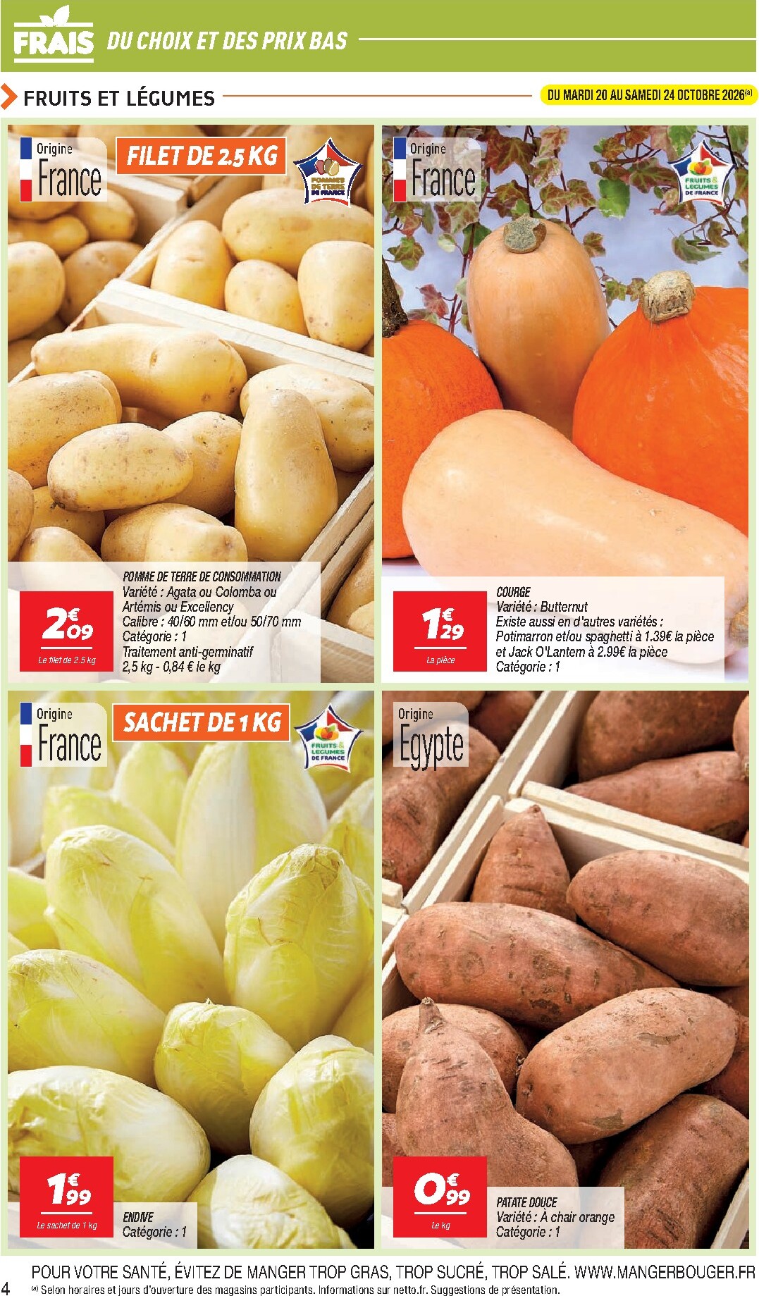 netto - Flyer Netto pour la semaine prochaine du du mardi 20/10/2026 au du lundi 26/10/2026 - page: 4