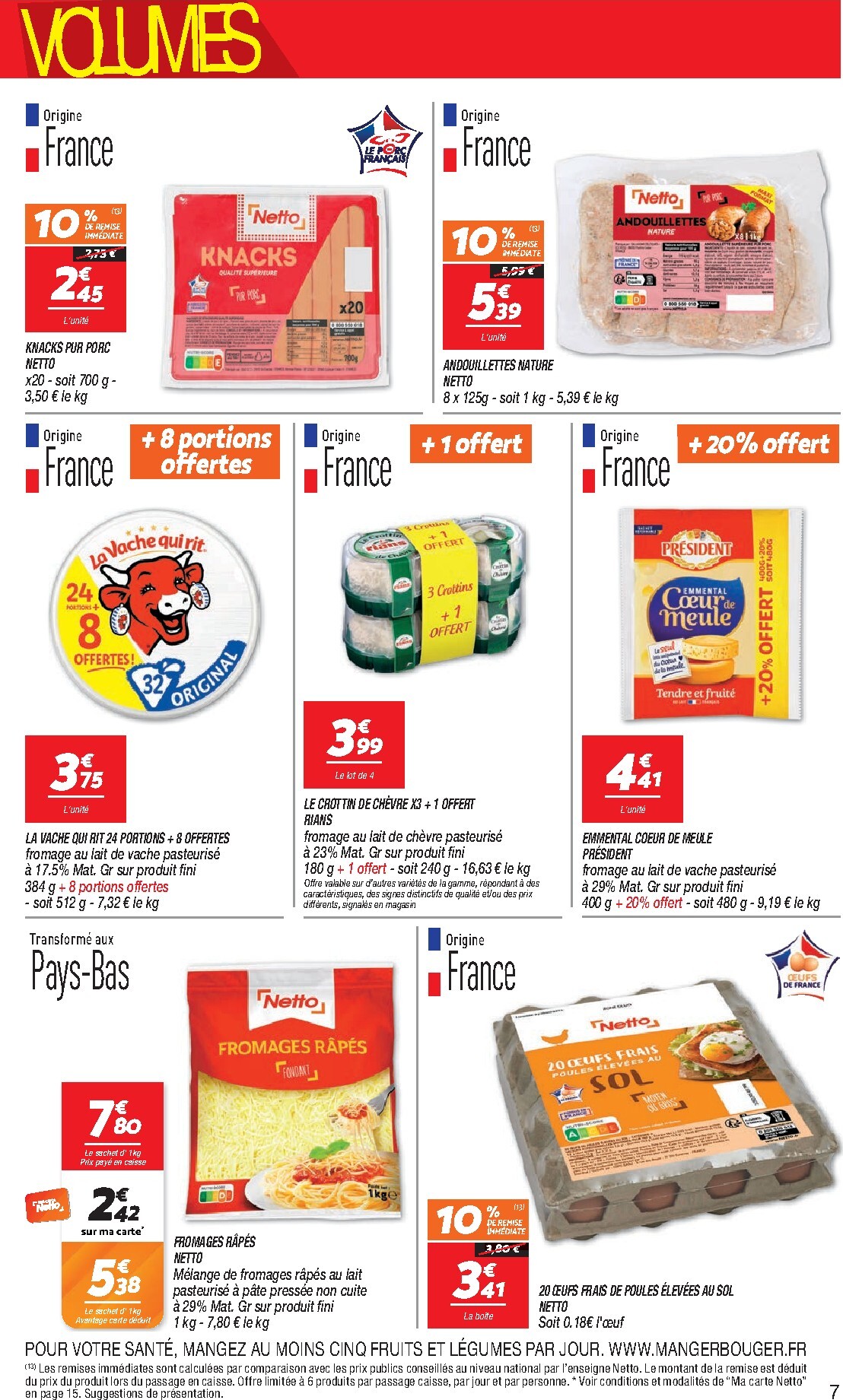 netto - Flyer Netto - Maxi Volumes pour la semaine prochaine du du mardi 27/10/2026 au du lundi 09/11/2026 - page: 7