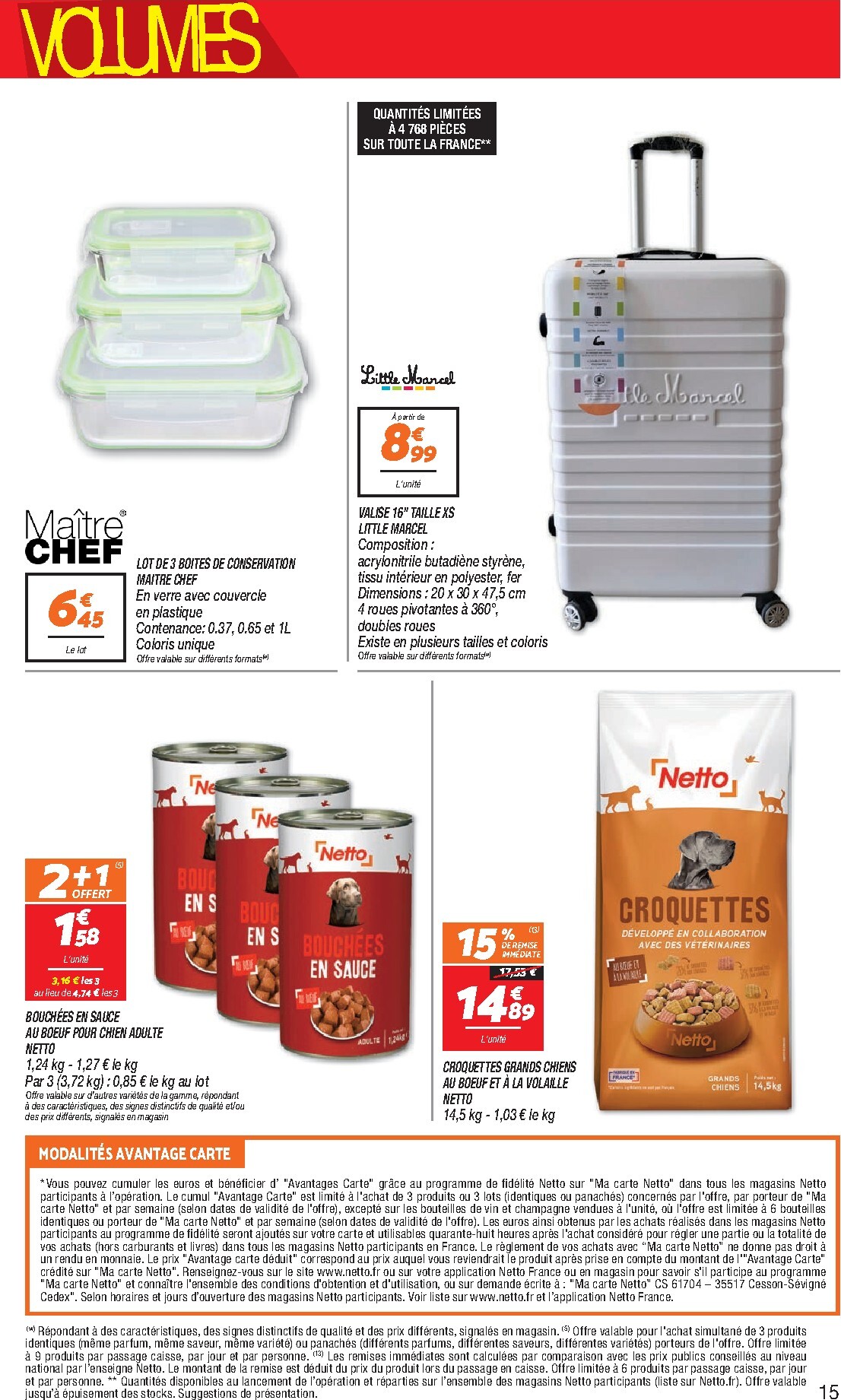 netto - Flyer Netto - Maxi Volumes pour la semaine prochaine du du mardi 27/10/2026 au du lundi 09/11/2026 - page: 15
