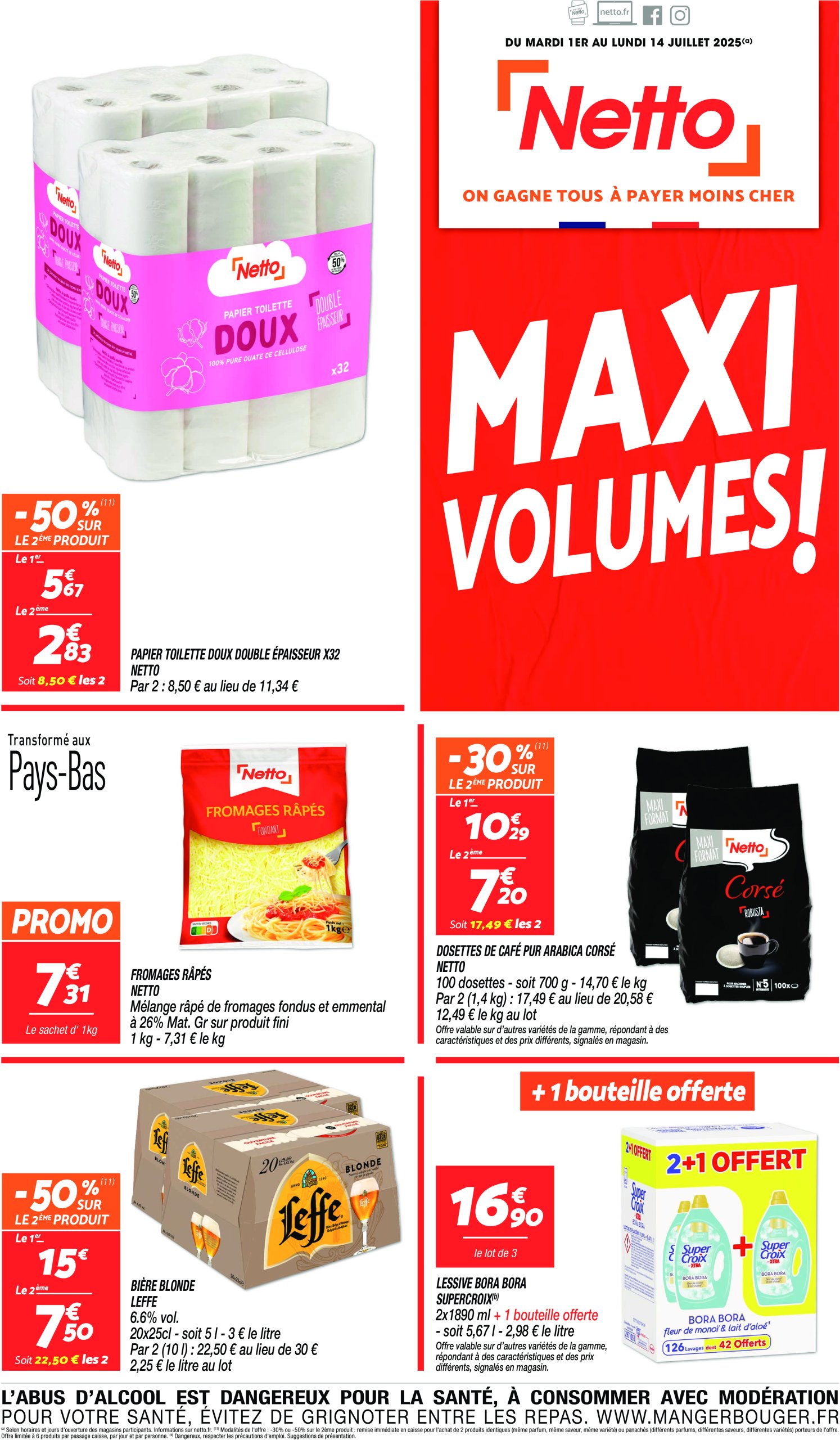 netto - Catalogue Netto - Maxi volumes valable du 01/07 au 14/07