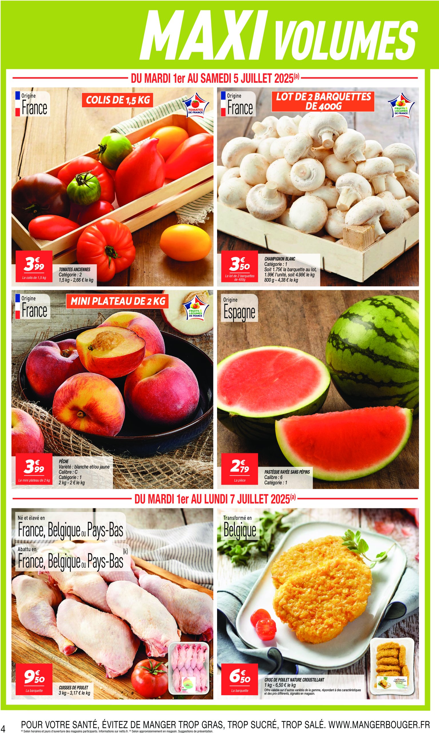 netto - Catalogue Netto - Maxi volumes valable du 01/07 au 14/07 - page: 4