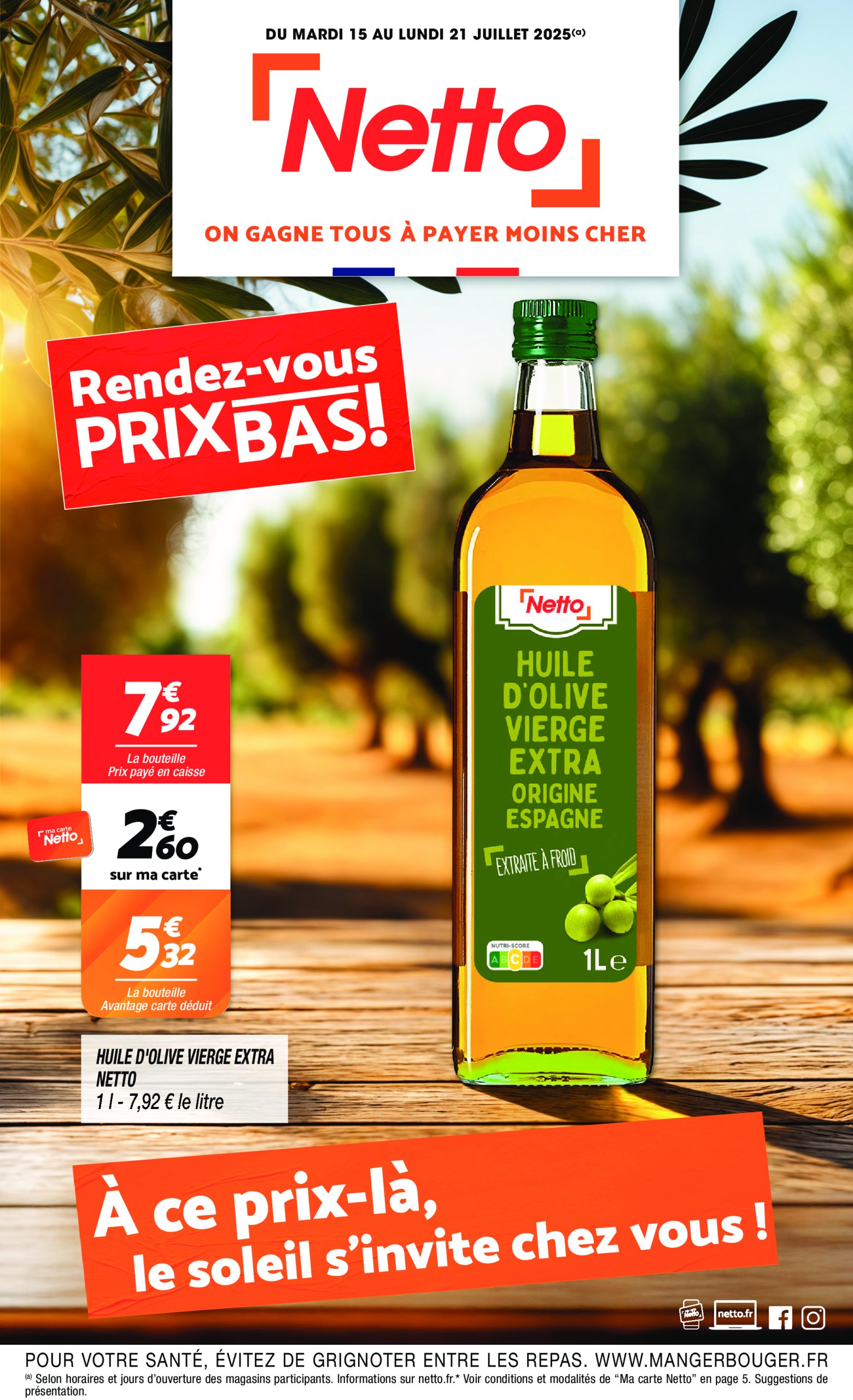 netto - Catalogue Netto valable du 15/07 au 21/07 - page: 1