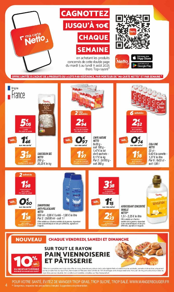 netto - Catalogue Netto valable du 05/08 au 11/08 - page: 4