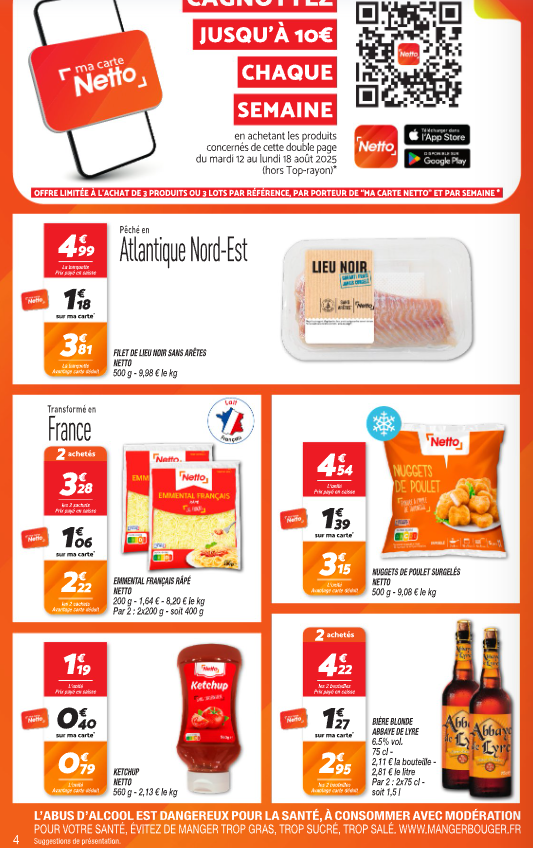 netto - Catalogue Netto valable du 12/08 au 18/08 - page: 4