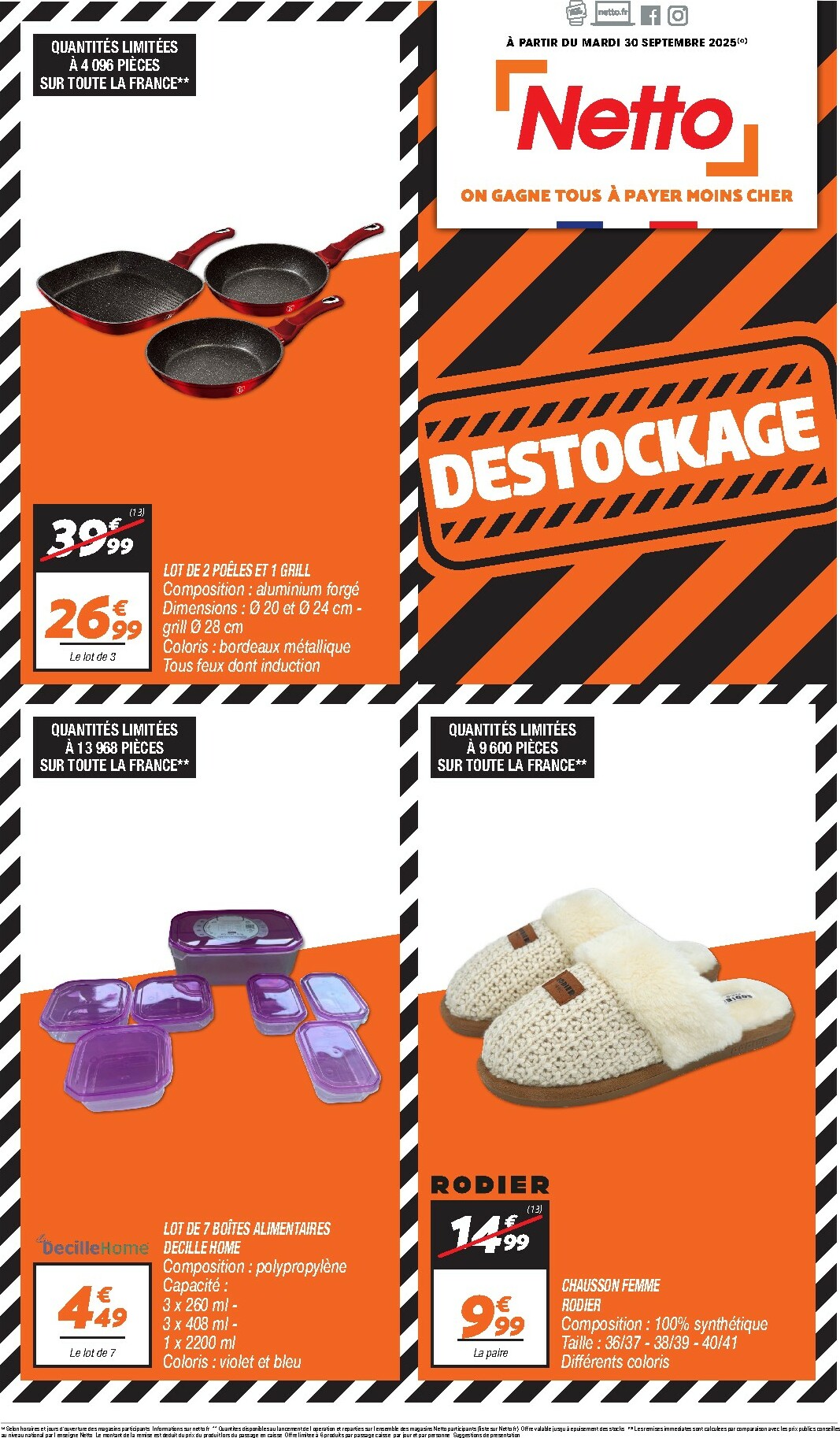 netto - Catalogue Netto - Spécial Destockage valable du 30/09 au 31/10 - page: 1