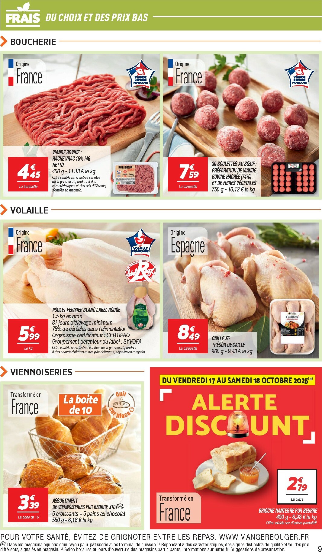 netto - Catalogue Netto - Les Jours Ma Carte valable du 14/10 au 20/10 - page: 9