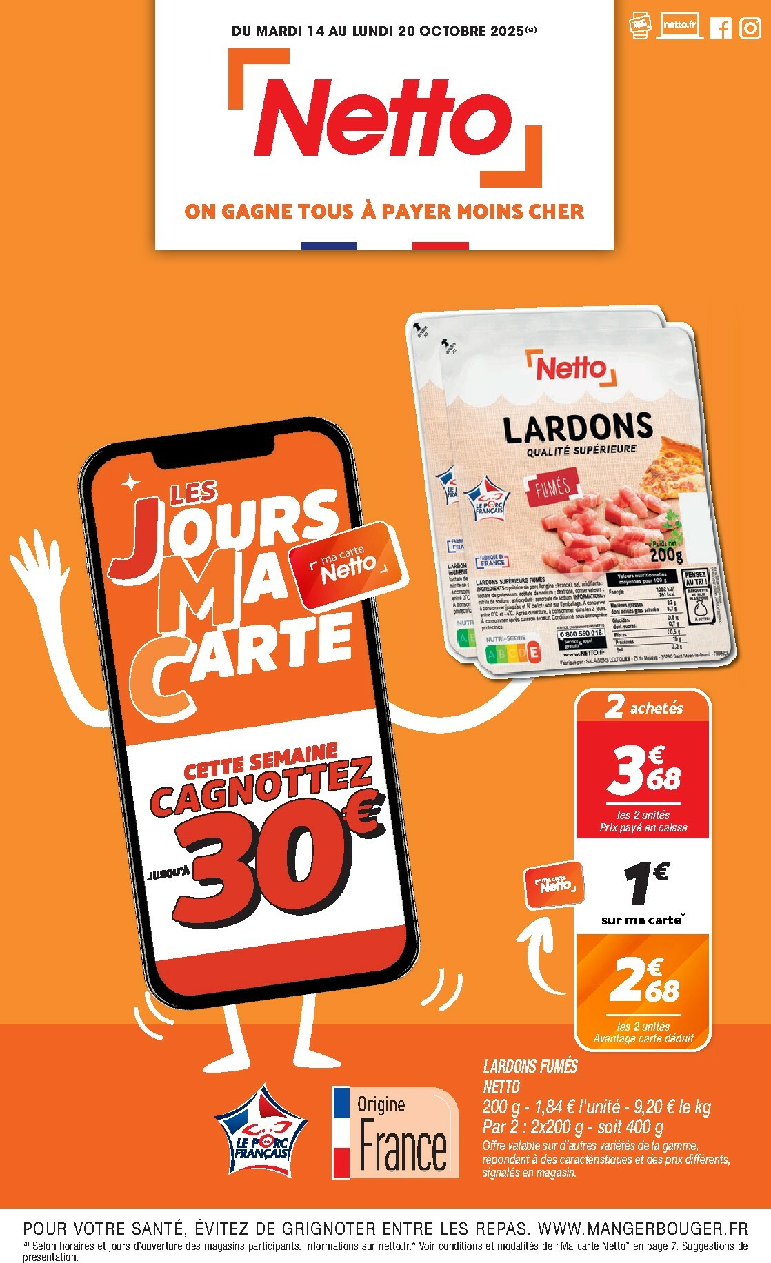 netto - Catalogue Netto - Les Jours Ma Carte valable du 14/10 au 20/10