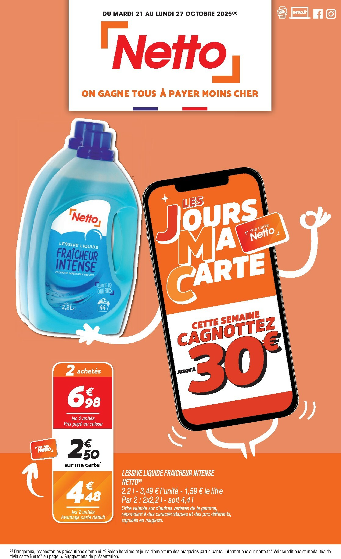 netto - Catalogue Netto - Les Jours Ma Carte valable du 21/10 au 27/10