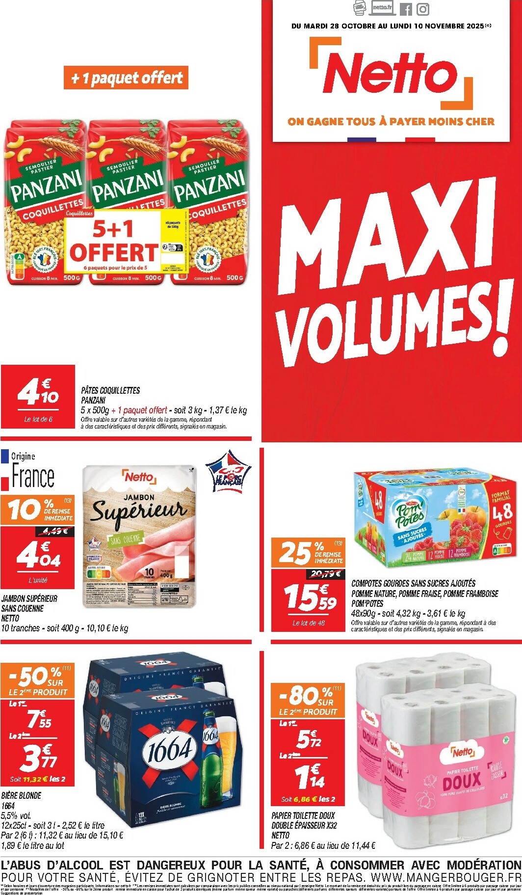 netto - Catalogue Netto - Maxi volumes valable du 28/10 au 10/11