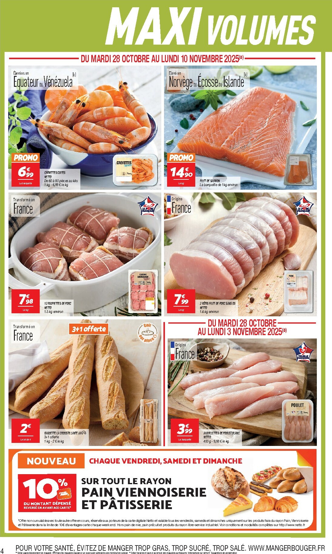 netto - Catalogue Netto - Maxi volumes valable du 28/10 au 10/11 - page: 4