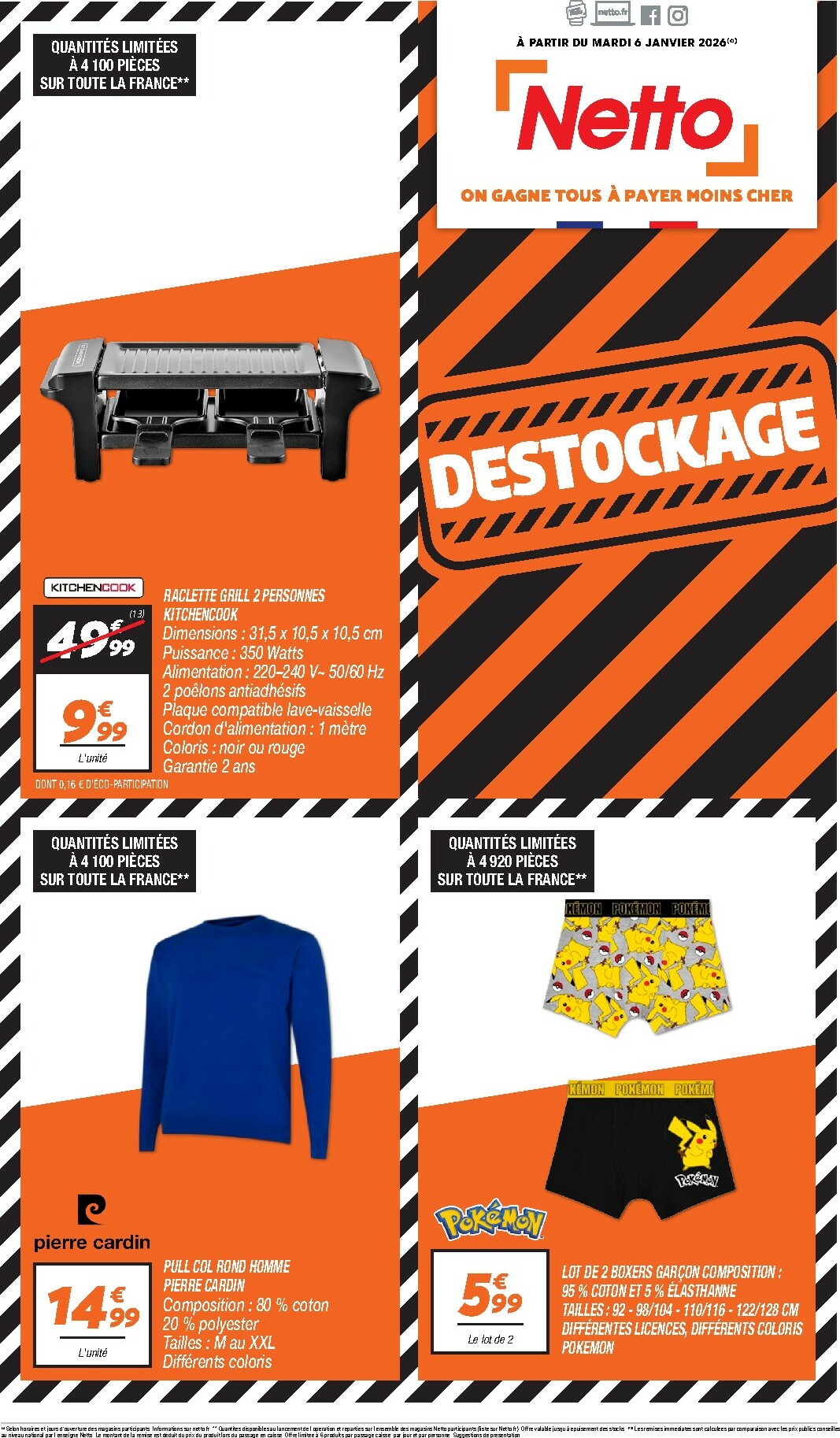 netto - Catalogue Netto - Destockage valable du 06/01 au 31/01